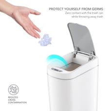 Slim Touchless Motion Sensor Trash Can 1.85 Gallon - Compact Automatic Trash Can