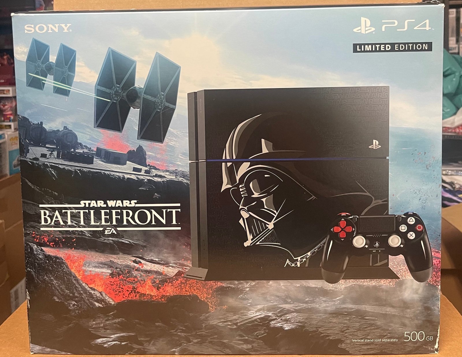 Sony PlayStation 4 Star Wars Battle Front Darth Vader Console in Black/Red 500GB