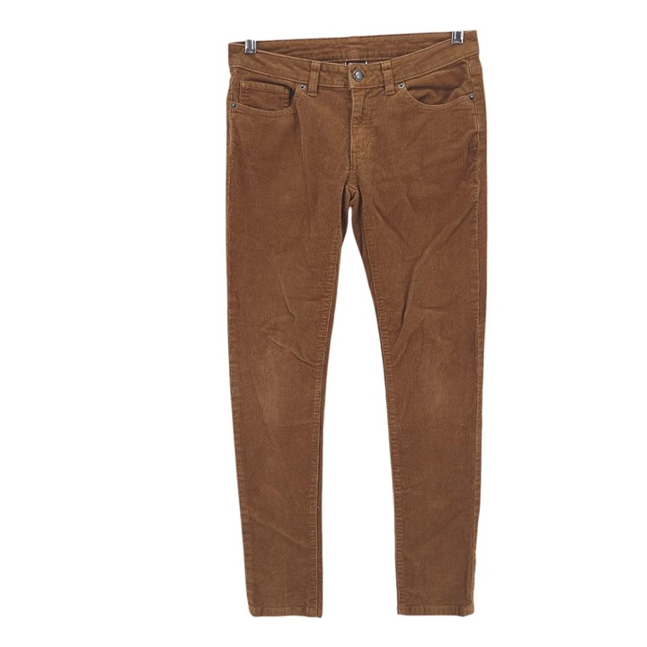 PATAGONIA Women's Brown Fitted Corduroy Pants Organic Cotton Spandex Size 26