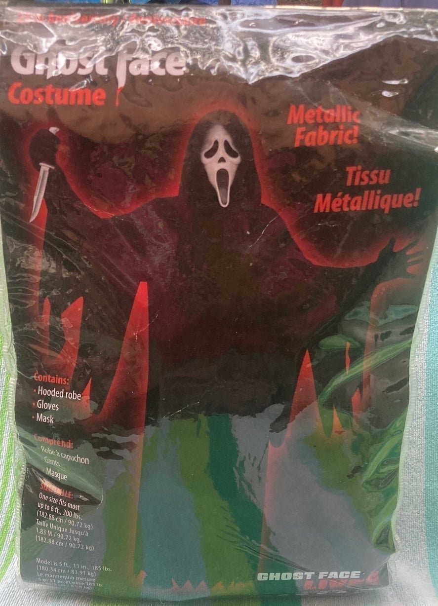 25th Anniversary Fun World Scream Ghostface Robe Adult Metallic Costume like new
