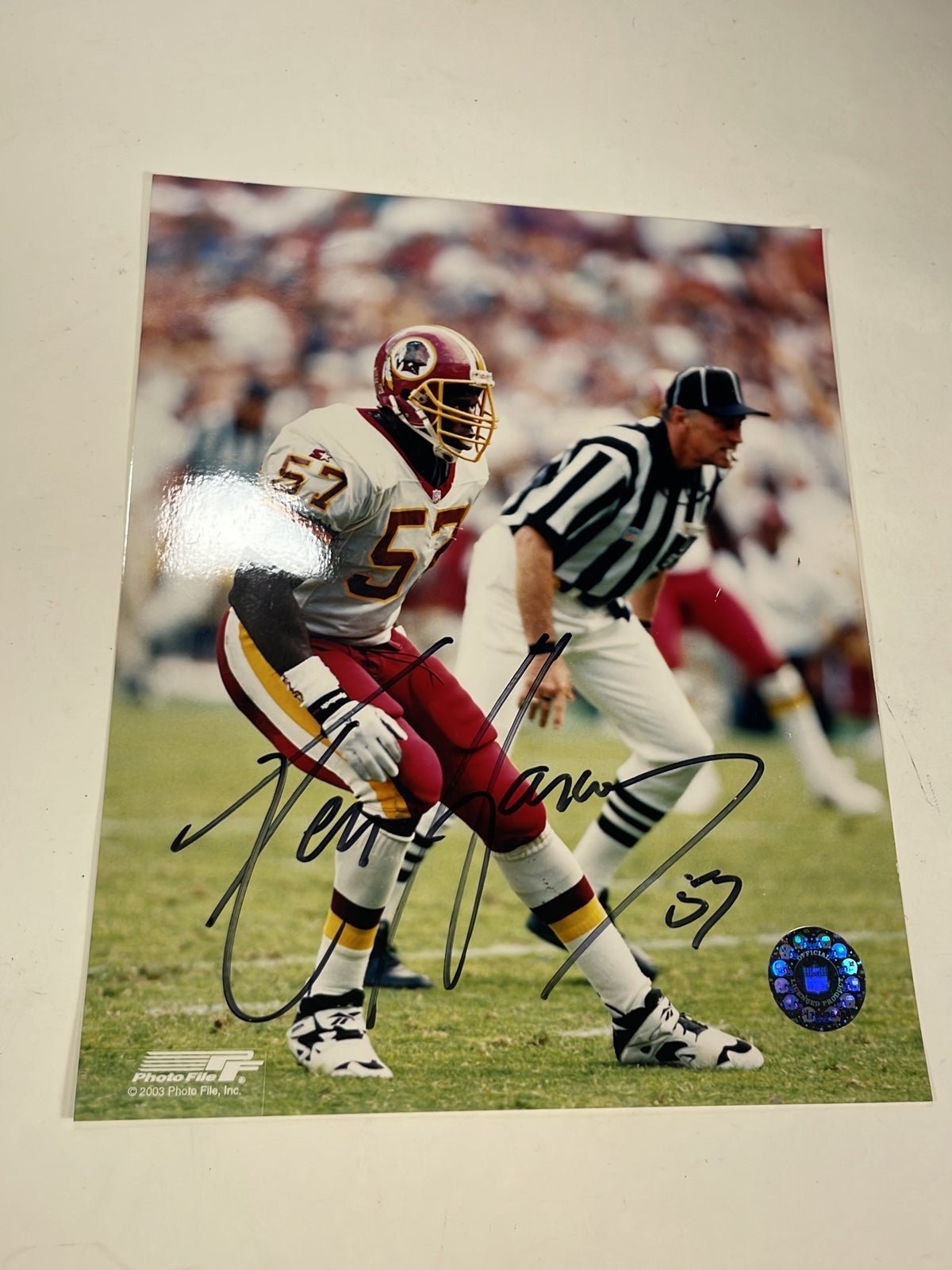 Certified autograph from the nfl sign ken harvey