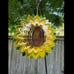 Sunflower Wind Spinner Yard Art Garden Decor 3D Stainless Steel Sculptures
