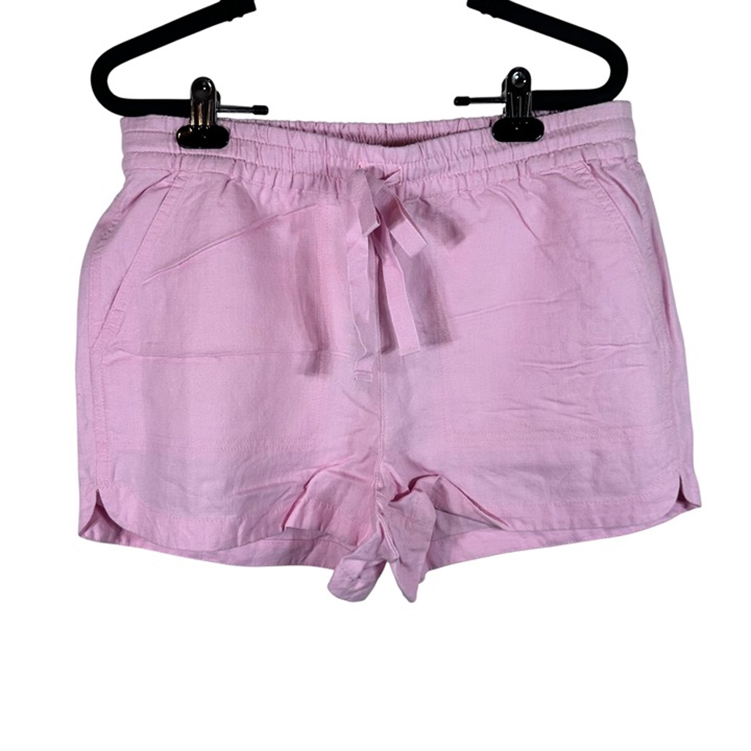 J Crew Linen Blend Pull On Shorts Pink Size Small