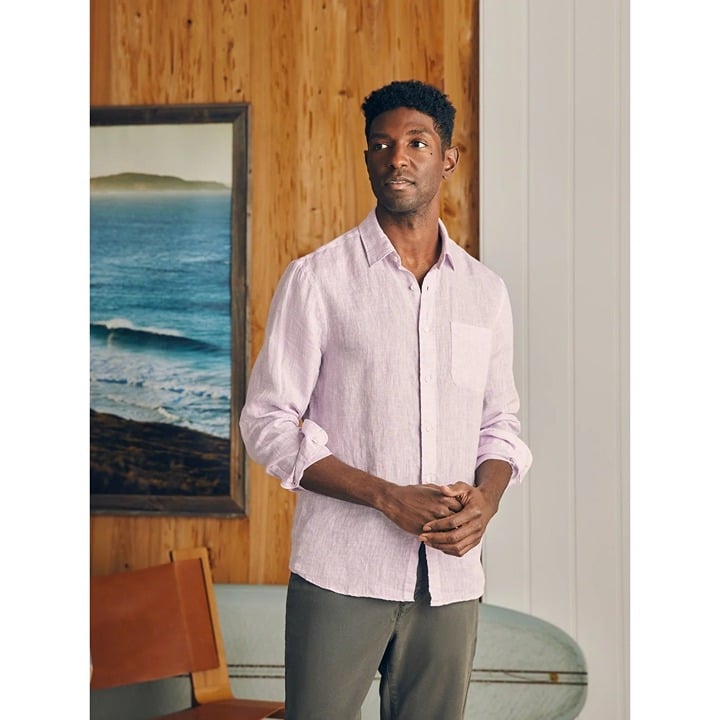 Faherty Laguna 100% Linen Button Up Shirt - NWT Size XXL