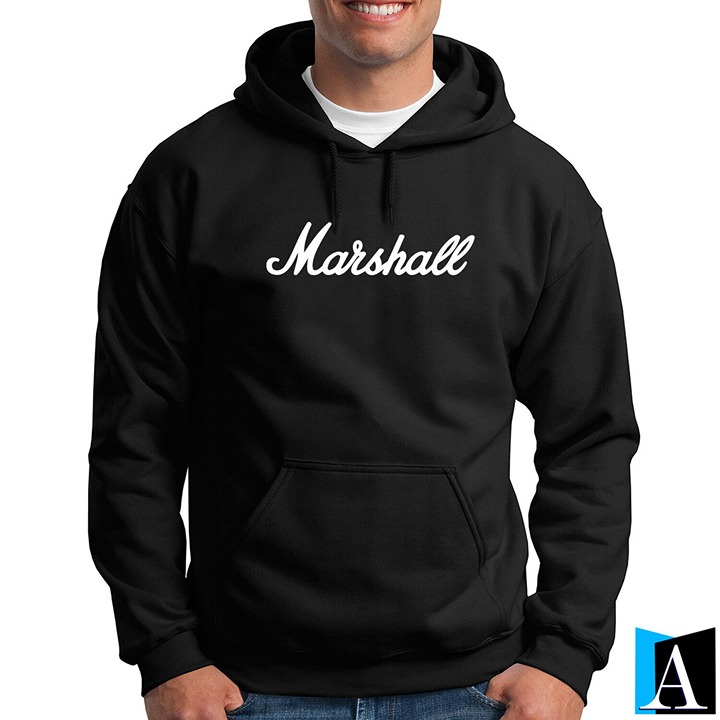 Marshall Amplification Logo Hoodie - Blackwhitegreynavy