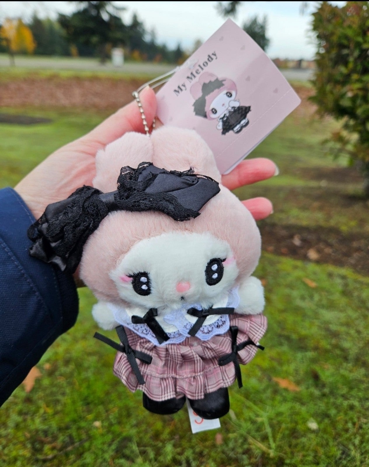 My Melody Midnight Lolita Series plush mascot keychain