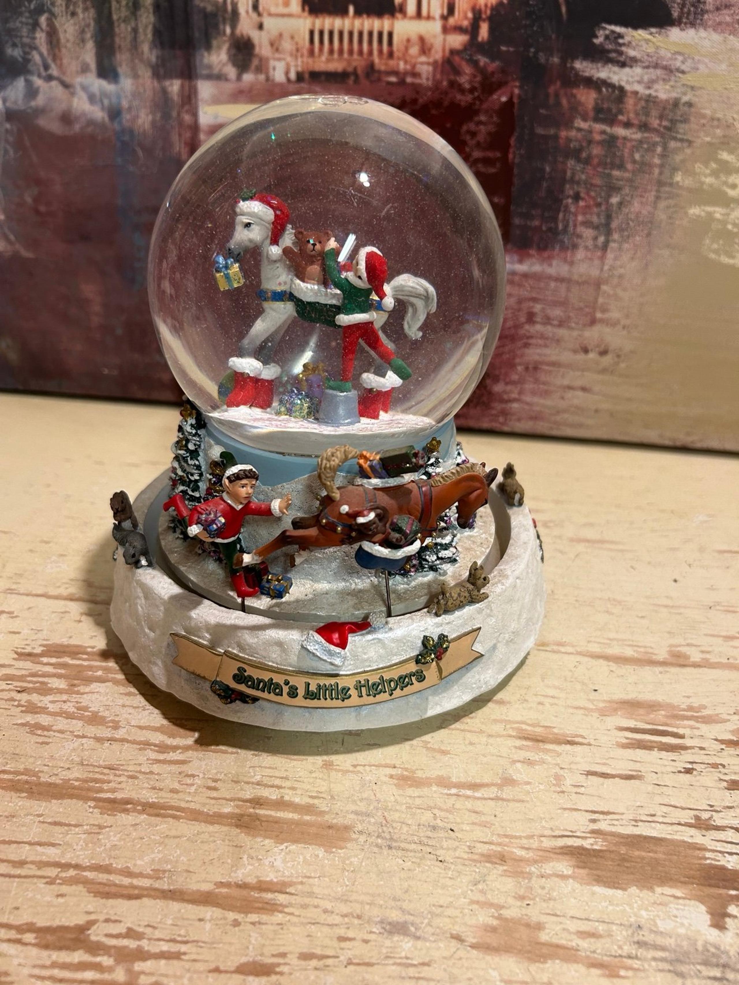 Breyer Santa's Little Helpers Musical Snow Globe