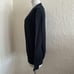 Ermenegildo Zegna Black V-Neck Ivory Trim Cotton Sweater XL