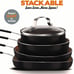 Gotham Steel Mini Personal Sized 5 Piece Nonstick Stackable Pots & Pans Set