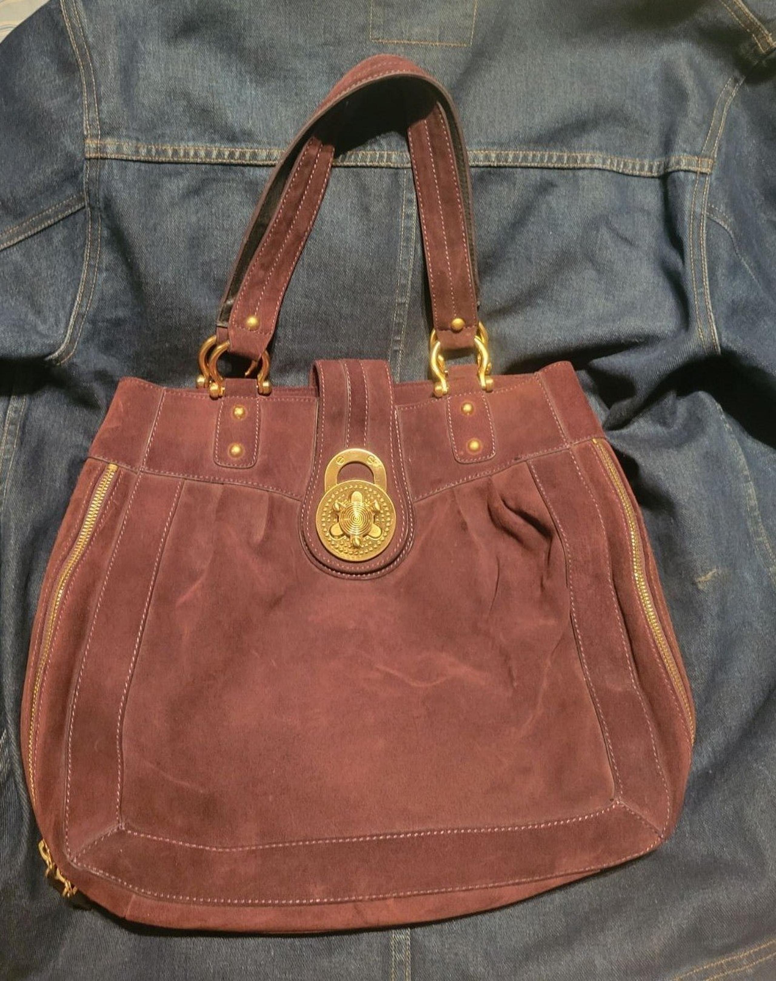 Purple Suede and Gold Hardware Steven by Steve Madden Purse