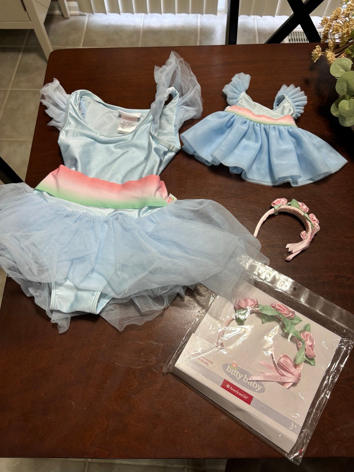 American Girl Doll Bitty Baby Ballerina Outfit and Headband for doll & girl Sz M