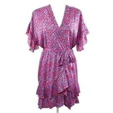 NEW Anthropologie Sabina Musayev Liri faux wrap floral ruffle dress Sz S