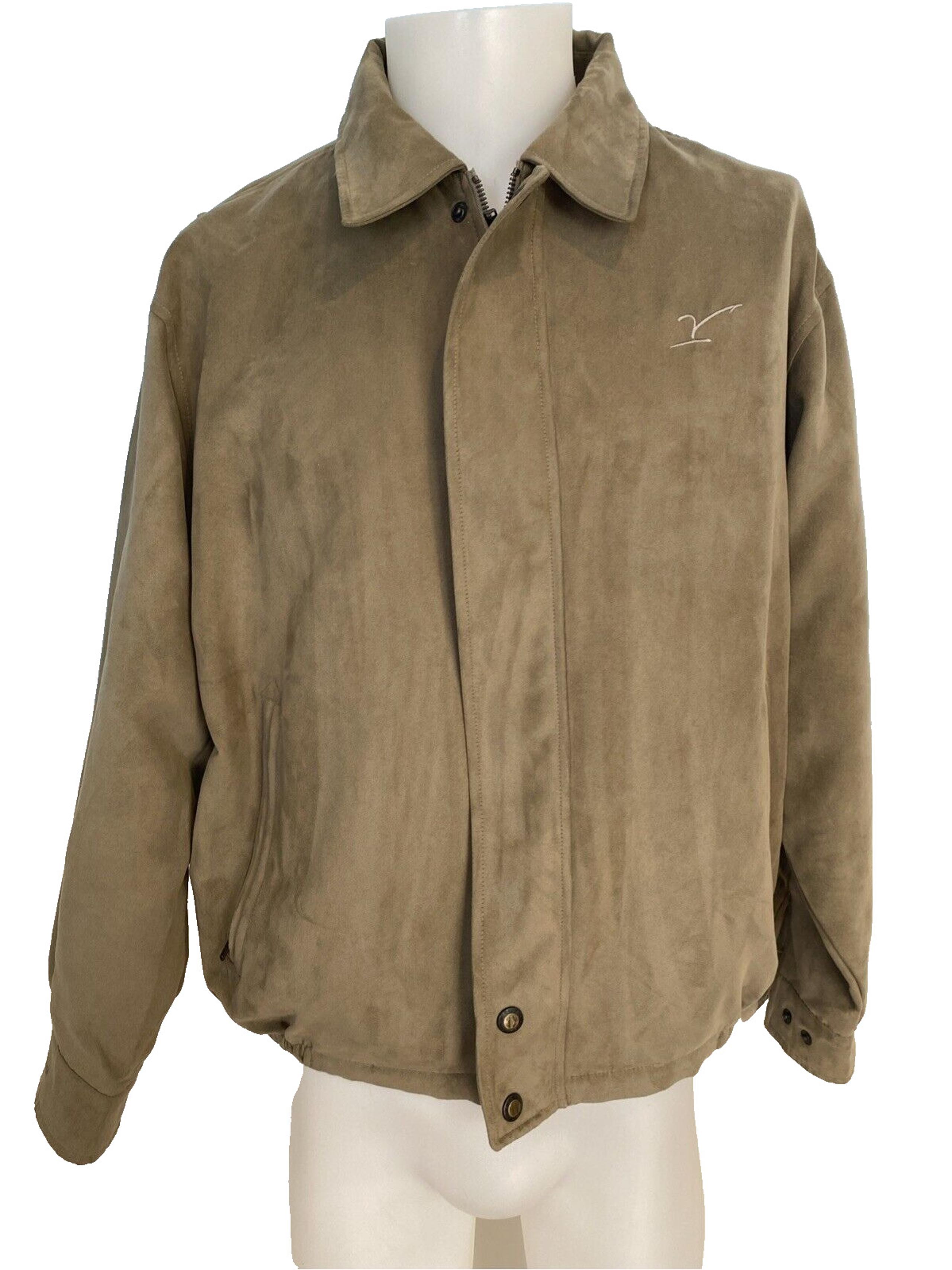 Tehama Clint Men's Faux Suede Jacket Tan Medium