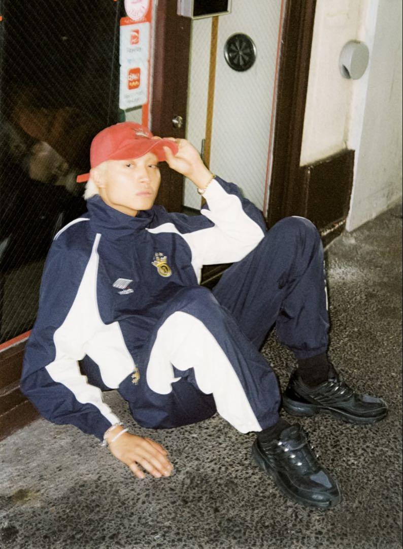 9090 x umbro Nylon Track Jacket Navy