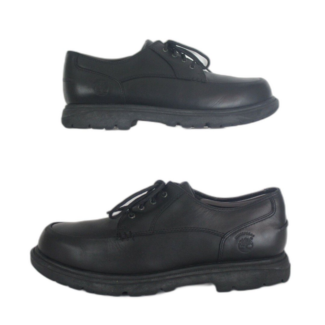 TIMBERLAND Men's 9M Black Leather Oxford Waterproof Smart Comfort Shoes 61073