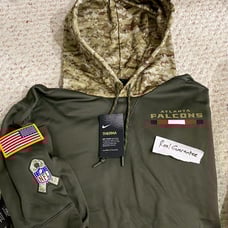 Rare Sz LARGE 100% Nike 2017 Atlanta Falcons Salute To Service Hoodie