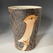 Handmade pottery Bird vase