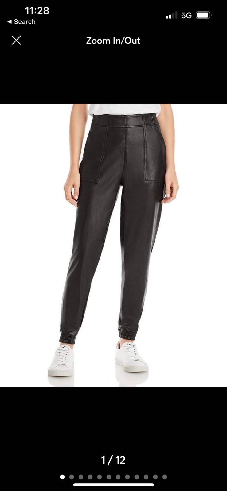 SPANX faux leather JOGGERS pants Large