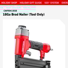 New Craftsman Brad Nailer -Pneumatic -18gauge 2inch -CMPBN18SB