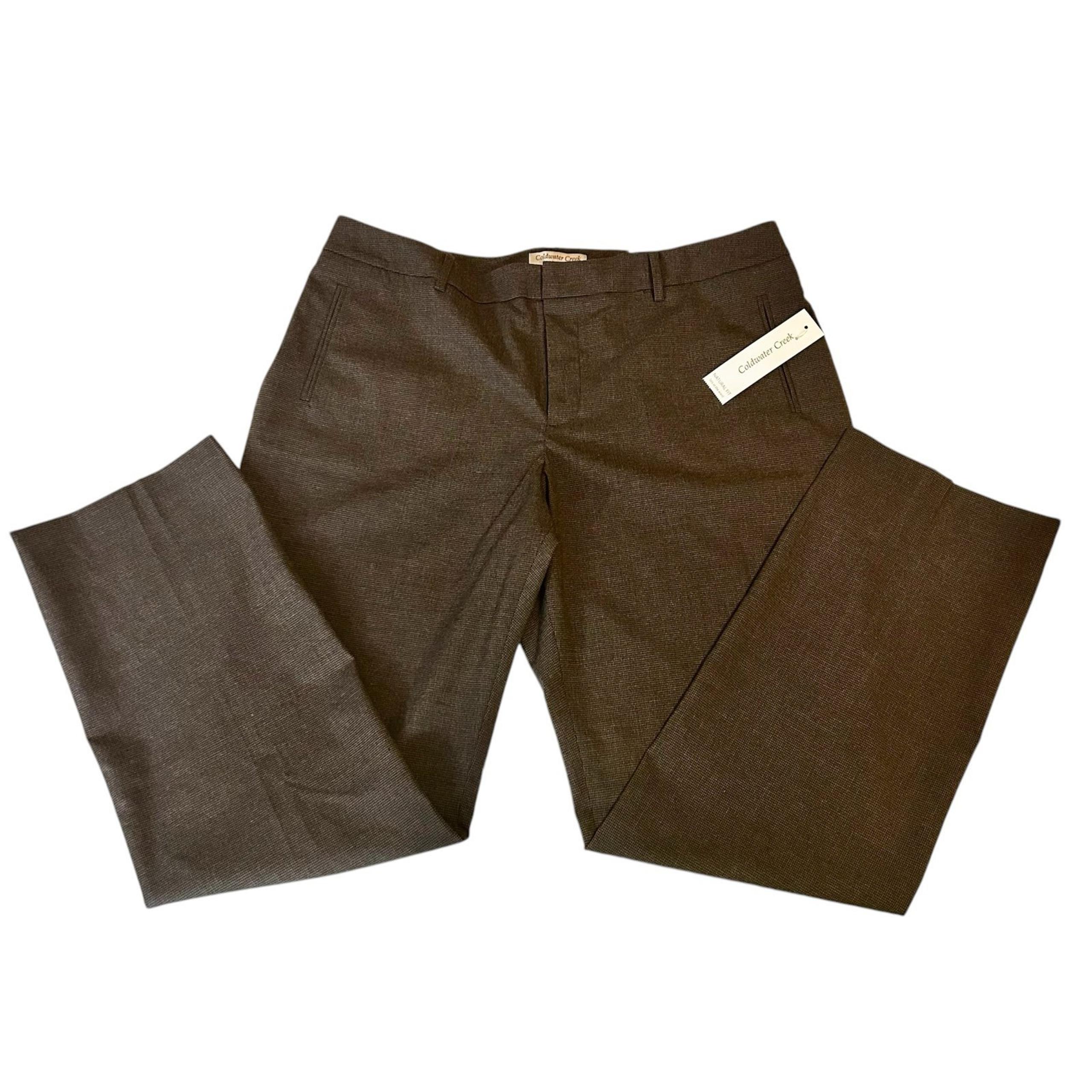 Coldwater Creek Brown Dress Pants. Size 14P. NWT