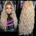 Human Hair blended lace front wig