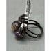 Mariana ring crystal stone black purple square circle handmade one size READ NEW