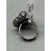 Mariana ring crystal stone black purple square circle handmade one size READ NEW