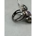 Mariana ring crystal stone black purple square circle handmade one size READ NEW