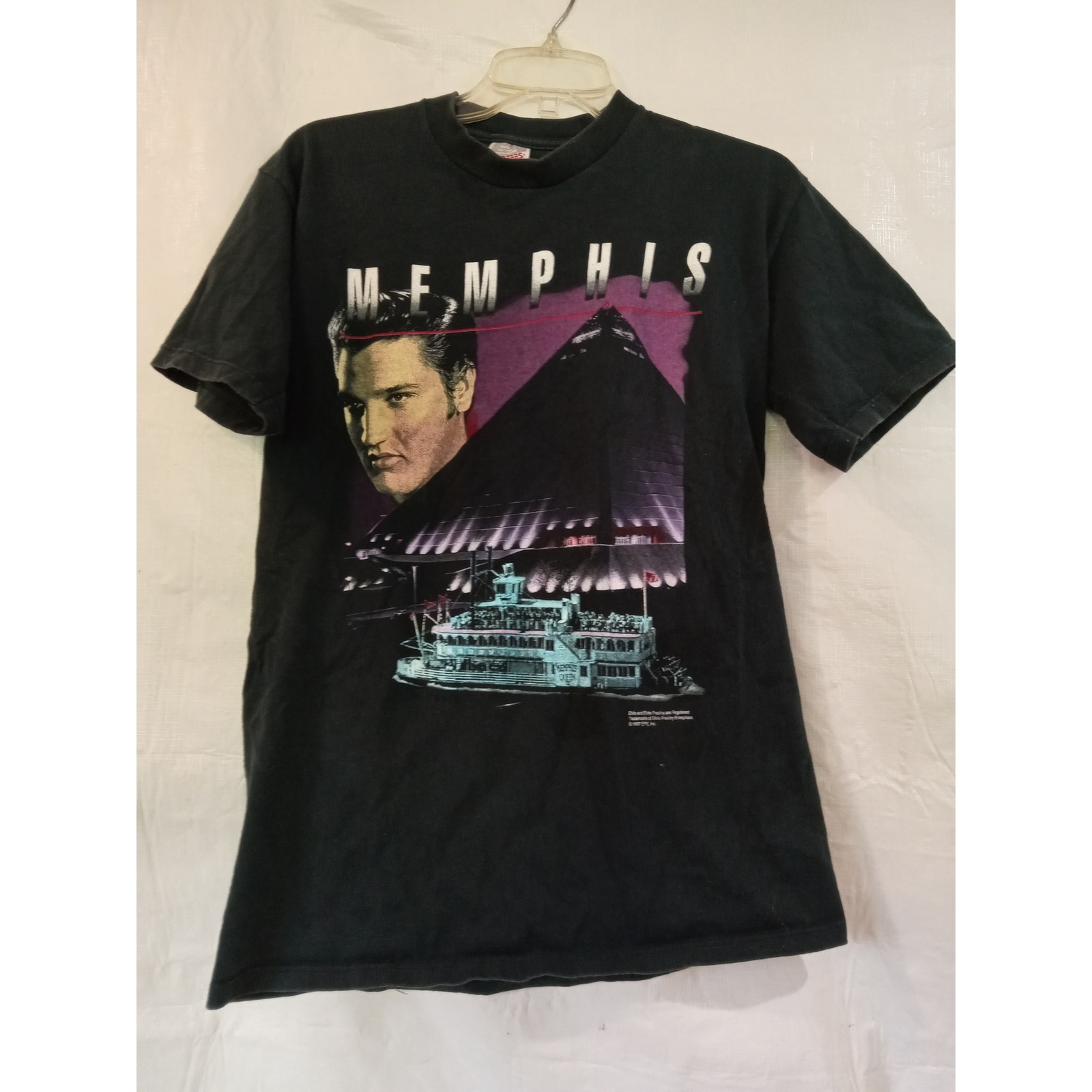 Vintage 1997 Elvis Presley Memphis Pyramid Riverboat Jerzees T-Shirt