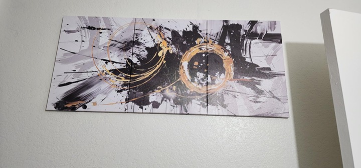 Abstract Painting Wall Art for Office - 3 Piece Canvas Wall Art Size 12 x 16