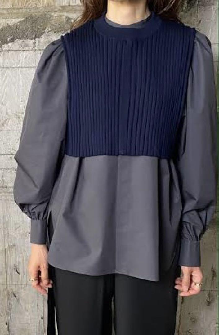 WIDE RIBBED CROPPED VEST-ワイドリブクロップドベスト-HYKE