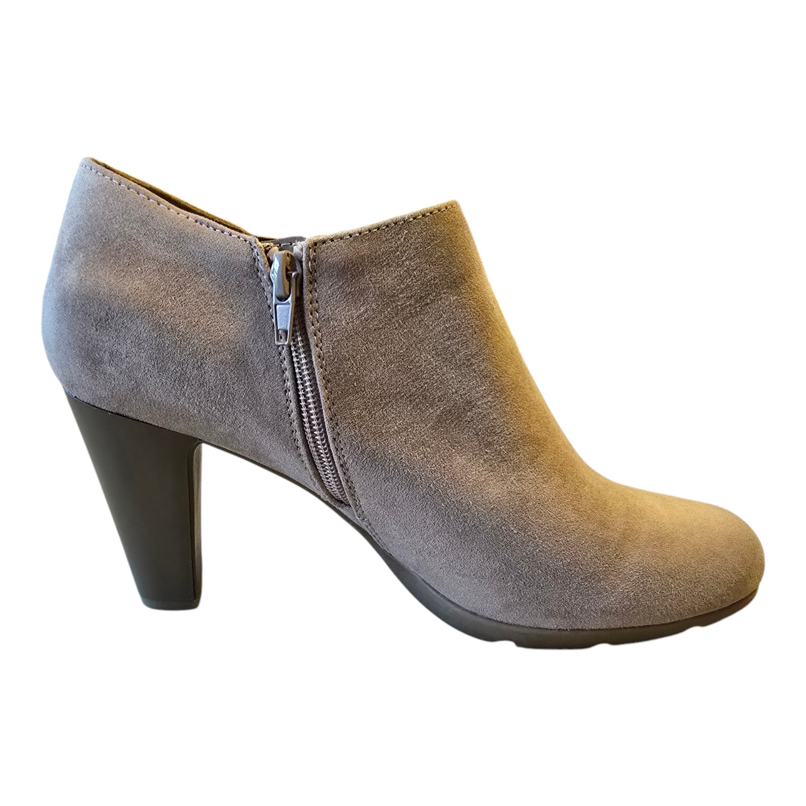 Anne Klein Bootie Womens Size 10M Taupe Xland Boot Almond Toe Zip Classic