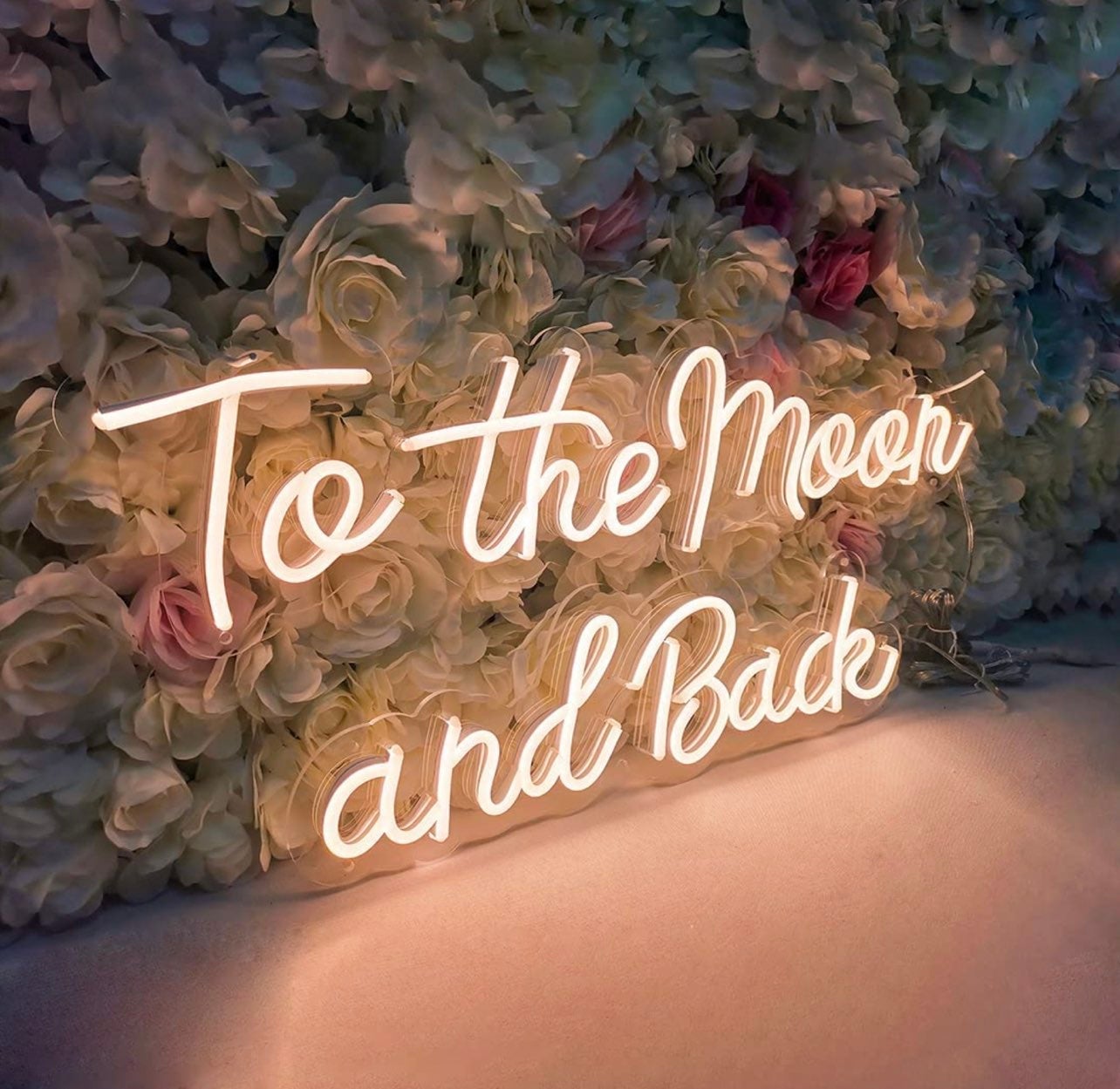 Lovely Large Bright To The Moon & Back LED Light Wall Decoration