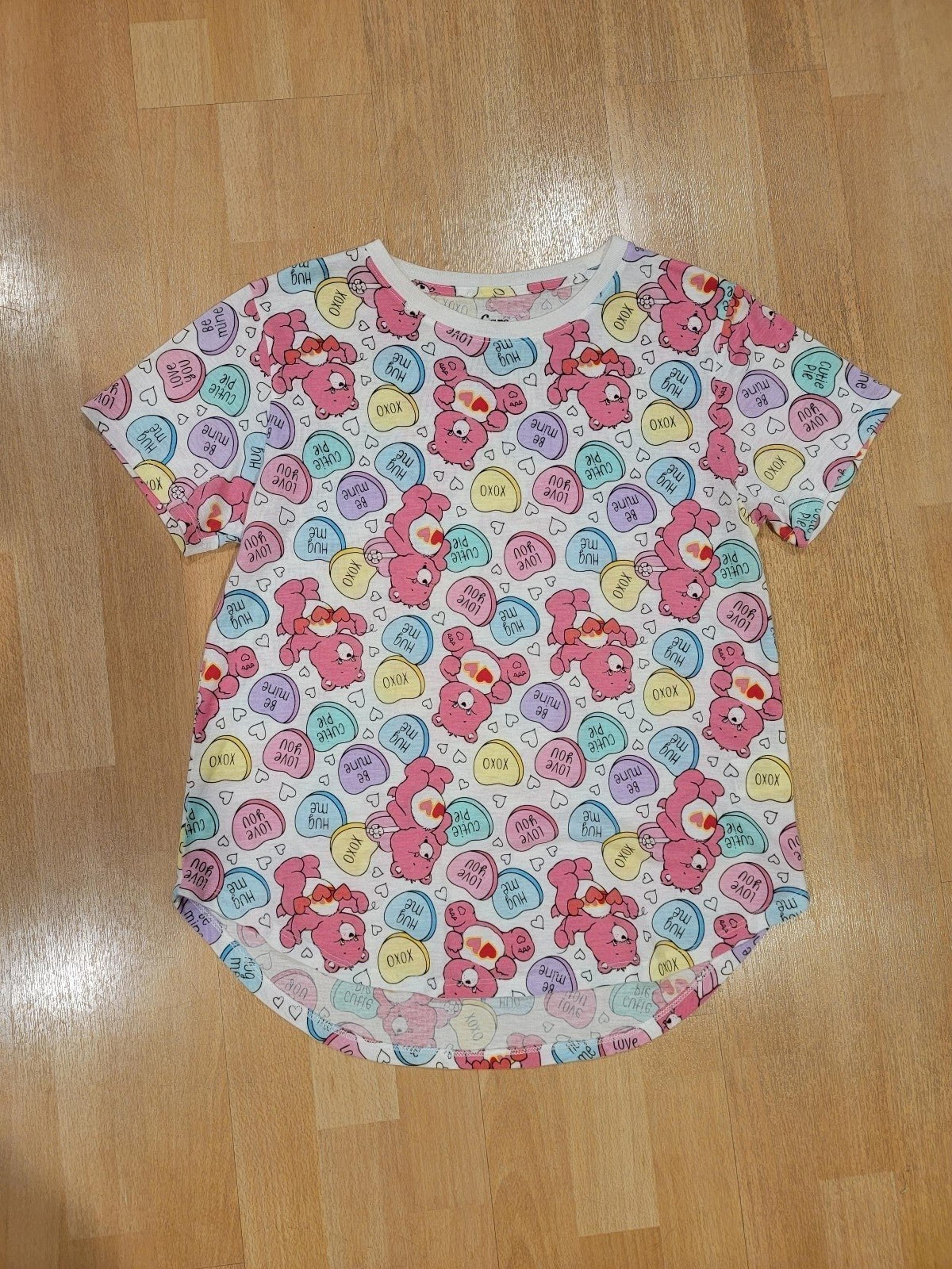 THE CARE BEARS Shirt CAREBEARS Hearts HUG Love You XOXO Tshirt HEART