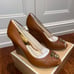 Michael kors brown leather Hamilton wedge