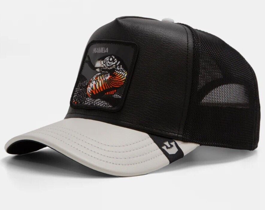 Goorin Animal Trucker Baseball Snapback Hat Cap Black Mamba Shleather Snake