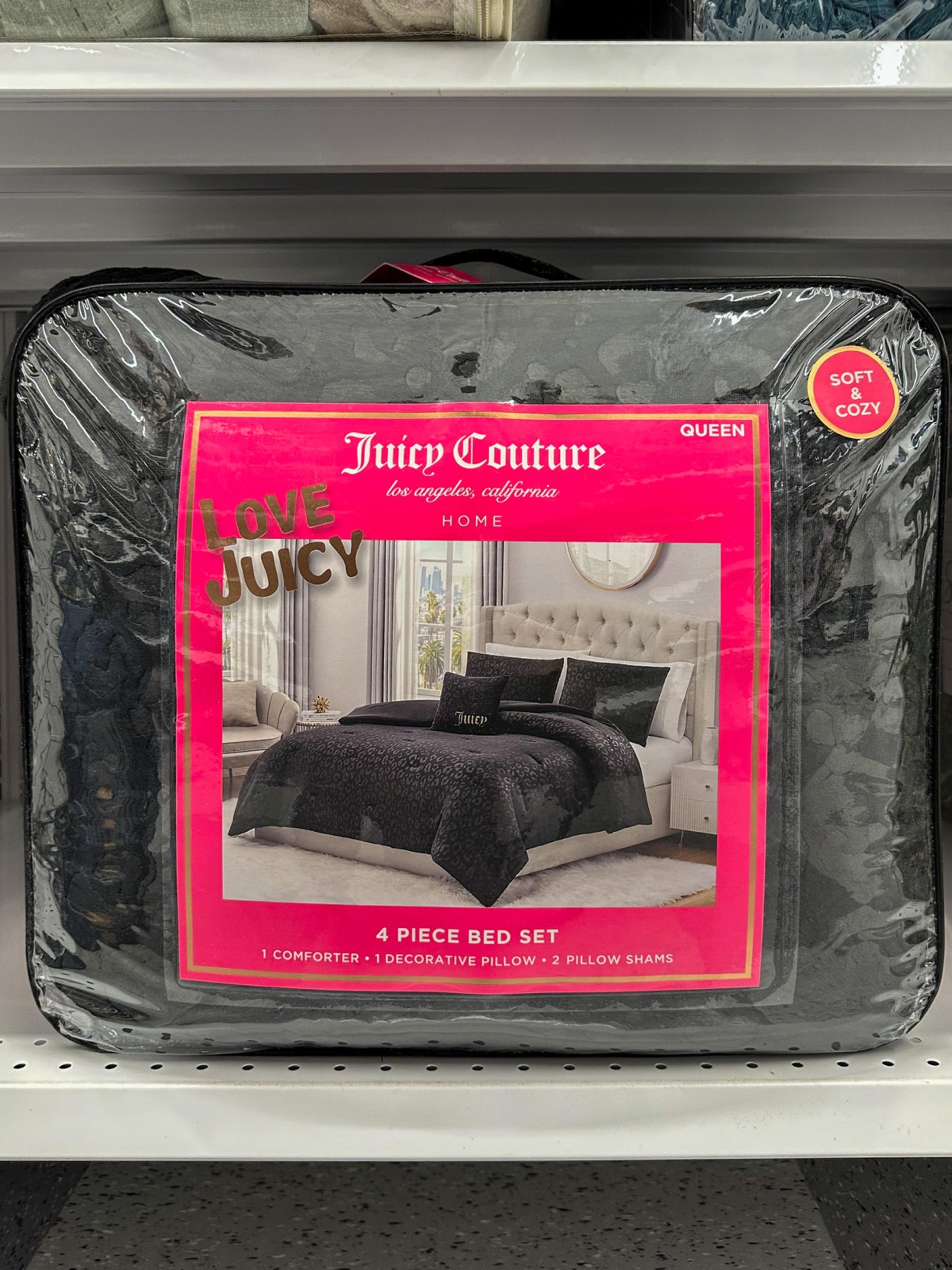 Juicy Couture Velour Queen Leopard Bed Set