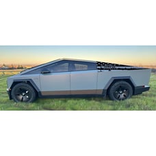 Tesla Cybertruck 2023-2025 Rear Bed Graffiti Stressed American Flag Decal