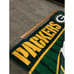 Packers Satin Edge Blanket Fleece-VTG Like Biederlack-56x44 Green Bay-FREE SHIP