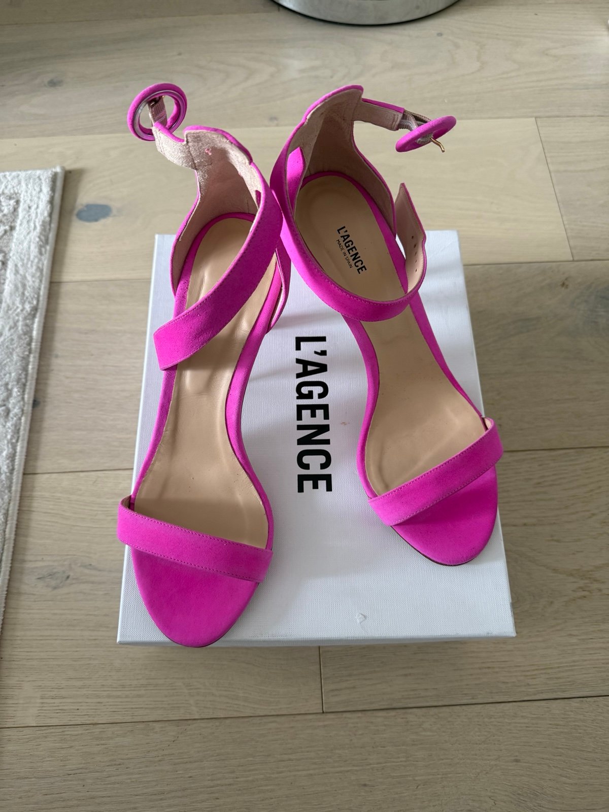 L’Agence Brand New Hot Pink Sandals Size 41