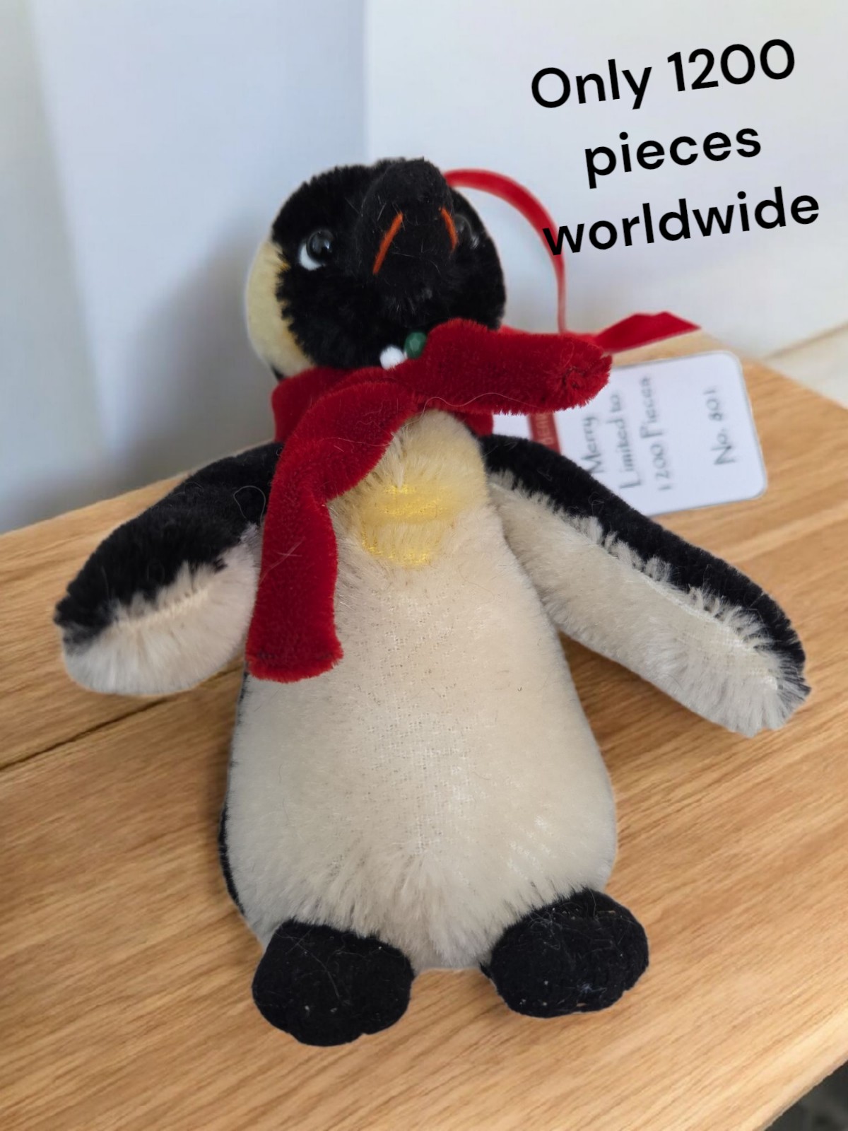HTF new vintage Charlie Bears mini Mohair keyring penguin vintage rare plush