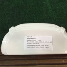 KOHLER K4565, 80625 WHITE TOILET TANK LID