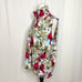PFI Fashions Vintage Cardinal Bird Fleece Vest High Neck Zip Up Women's L Multi