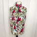 PFI Fashions Vintage Cardinal Bird Fleece Vest High Neck Zip Up Women's L Multi