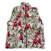 PFI Fashions Vintage Cardinal Bird Fleece Vest High Neck Zip Up Women's L Multi