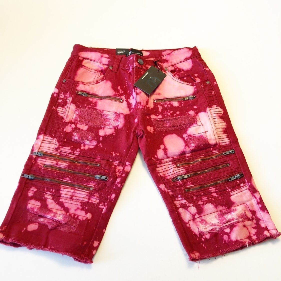 Peace Unlimited Moto Jean Shorts