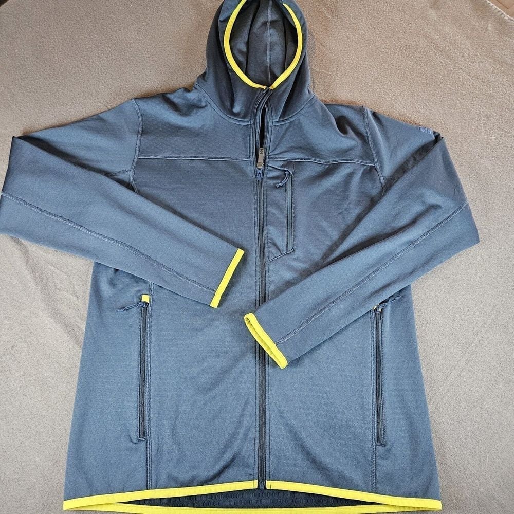 Helly Hansen Full Zip Hoodie Blue Size Small Polyester Blend With Thumbies
