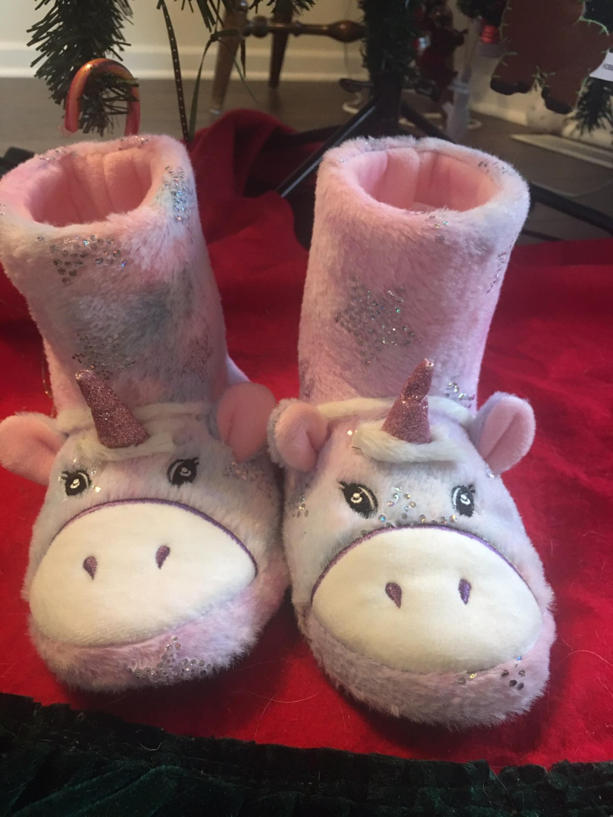 Unicorn boot slippers girls 13/1
