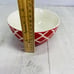 American Atelier PLAID RED White Crossed Line Stoneware Soup Cereal Bowls Set 4