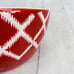 American Atelier PLAID RED White Crossed Line Stoneware Soup Cereal Bowls Set 4